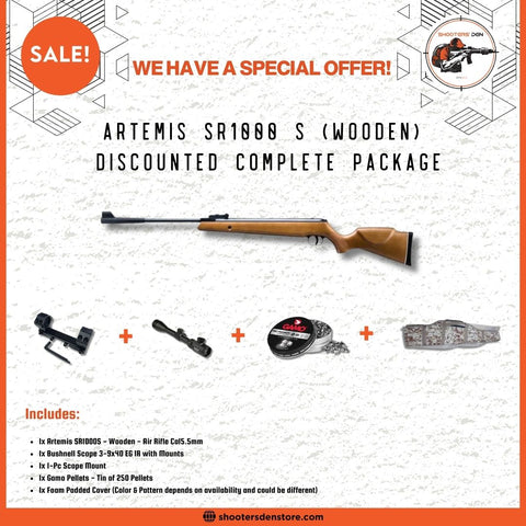 Artemis SR1000 Wood Airgun 5.5mm/0.22 Discounted Package