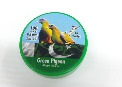 Green Pigeon Pellets .22 Cal, 15.42 Grains - 100ct