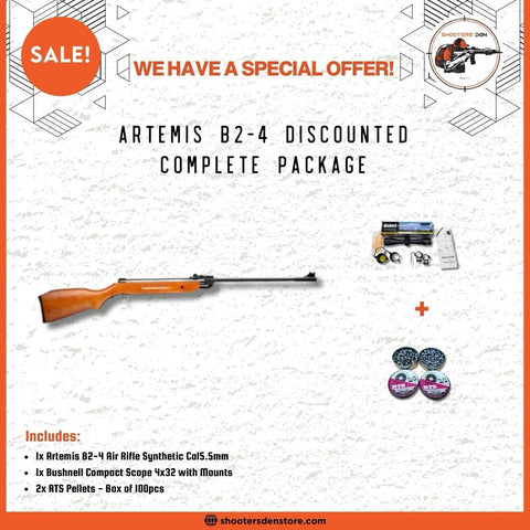 Artemis B2-4 Airgun 5.5mm/0.22 Discounted Complete Package