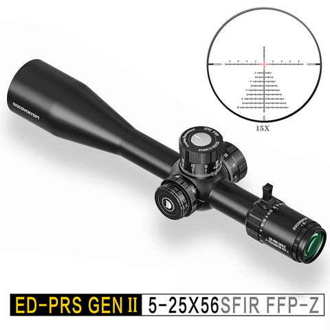 Discovery Optics ED-PRS Gen 2 5-25x56 SFIR FFP-Z 34mm Scope (MRAD)
