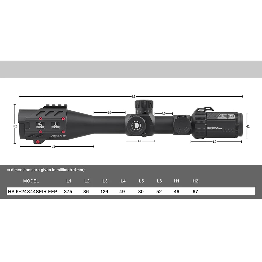 Discovery Optics HS 6-24x44 SFIR FFP Scope in Pakistan - Shooter's Den