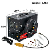 Tuxing 12v/220v Portable PCP Compressor - Auto Stop (TXES062)