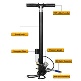 Tuxing 4 Stage Handpump with Dry Pack for PCP Air Rifle - Black (TXHP005)