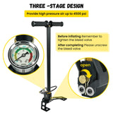 Tuxing 3 Stage Handpump for PCP Air Rifle - Black (TXHP002)