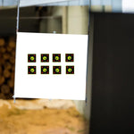 Reflective Adhesive Targets 2" - Green Square/Red Bullseye (200 Targets Per Roll)