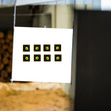 Reflective Adhesive Targets 2" - Green Square/Red Bullseye (200 Targets Per Roll)