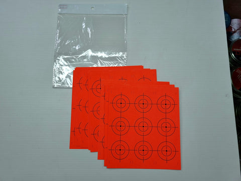 Adhesive Shooting Targets 1.75" (9 Targets/Sheet) - 10 Sheets Orange Color