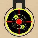 Reflective Adhesive Targets 3" - Green Circle/Red Bullseye (100 Targets Per Roll)