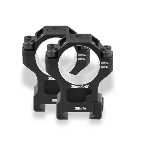 Discovery Optics 6061 30mm Scope Rings for Picatinny Rail - High (1.45")