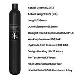 Tuxing Carbon Fibre Bottle for PCP Airguns (700cc)