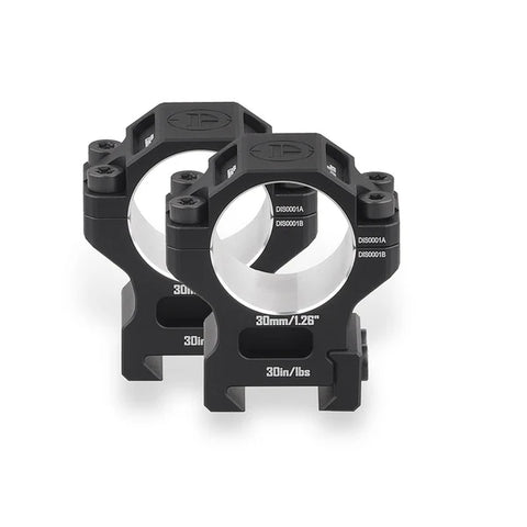 Discovery Optics 6061 30mm Scope Rings for Picatinny Rail - Medium (1.26")