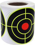 Reflective Adhesive Targets 3" - Green Circle/Red Bullseye (100 Targets Per Roll)