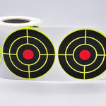 Reflective Adhesive Targets 3" - Green Circle/Red Bullseye (100 Targets Per Roll)