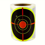 Reflective Adhesive Targets 3" - Green Circle/Red Bullseye (100 Targets Per Roll)