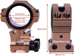 West Hunter Adjustable Scope Mount High 25/30mm Scope And 11mm Dovetail Rail - Brown