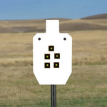Reflective Adhesive Targets 2" - Green Square/Red Bullseye (200 Targets Per Roll)