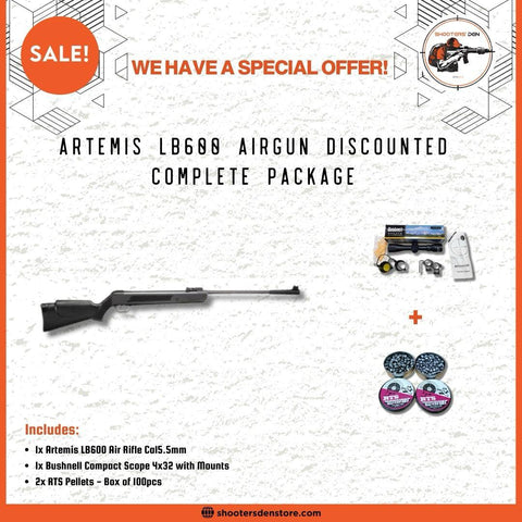Artemis LB600 Airgun 5.5mm/0.22 Discounted Complete Package