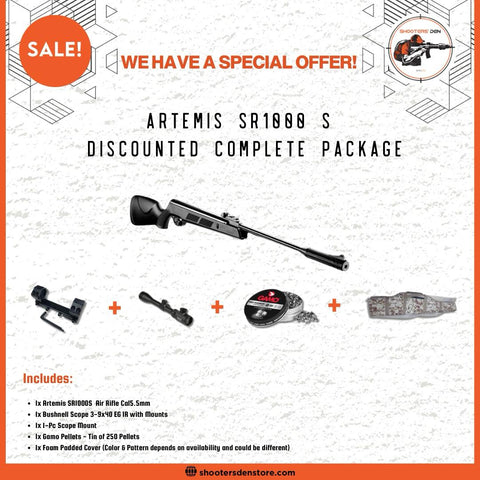 Artemis SR1000 S Airgun 5.5mm/0.22 Discounted Package