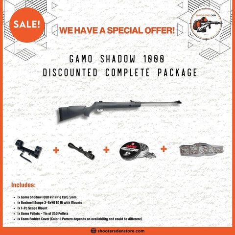Gamo Shadow 1000 Airgun 5.5mm/0.22 Discounted Complete Package