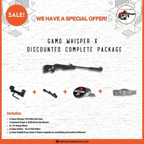 Gamo Whisper X Airgun 5.5mm/0.22 Discounted Package
