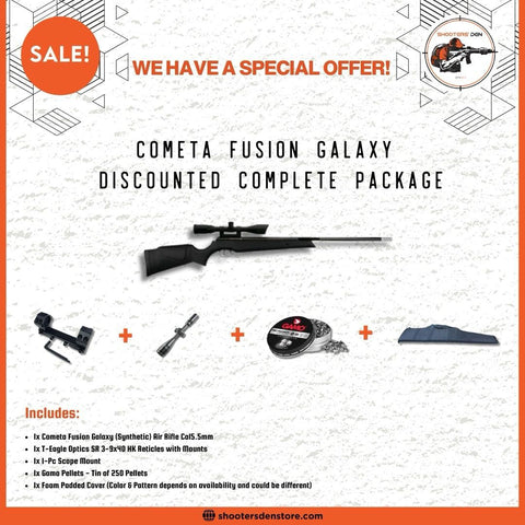 Cometa Fusion Galaxy (Synthetic) Airgun 5.5mm/0.22 Discounted Complete Package