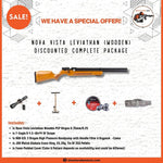Nova Vista Leviathan Wooden PCP Airgun 6.35mm/0.25 Discounted Complete Package