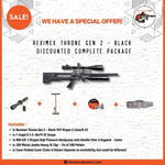 Reximex Throne Gen 2 - Black PCP Airgun 5.5mm/0.22 Discounted Package