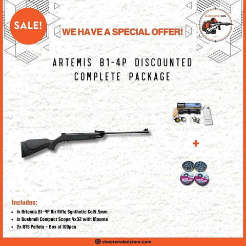 Artemis B1-4P Airgun 5.5mm/0.22 Discounted Complete Package