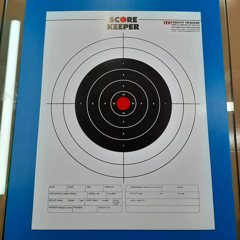Score Keeper Target Sheet Pack of 50 Sheets In Pakistan - Shooter's De ...