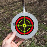 Reflective Adhesive Targets 3" - Black/Orange Bullseye (100 Targets Per Roll)