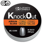 JSB Knockout Slugs .216 Cal, 20.83gr, Hollowpoint, 200ct