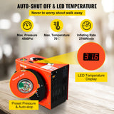 Vevor Portable PCP Electric Compressor 12v/220v - Auto Stop (Orange) With Built-in 12V Terminals