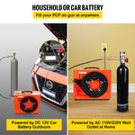 Portable PCP Electric Compressor 12v/220v 300Bars/4500Psi - Auto Stop (Orange) With Built-in 12v Terminals