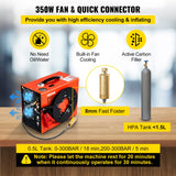 Portable PCP Electric Compressor 12v/220v 300Bars/4500Psi - Auto Stop (Orange) With Built-in 12v Terminals