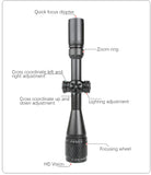 T-Eagle SR 3-9x40 AO IR HK Reticle Scope - Black