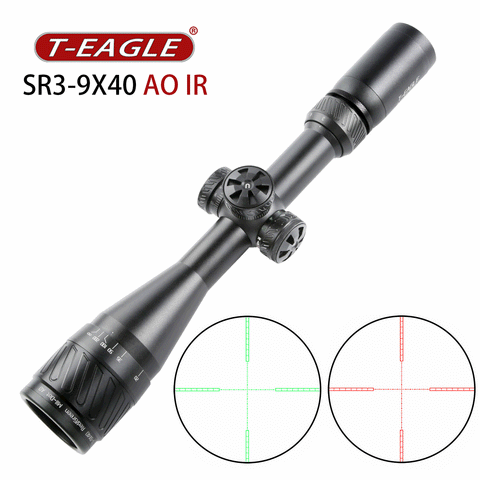 T-Eagle SR 3-9x40 AO IR HK Reticle Scope - Black
