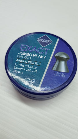 Discovery Exact Jumbo Heavy .22 Cal, 18.13 Grains, Domed, 250ct