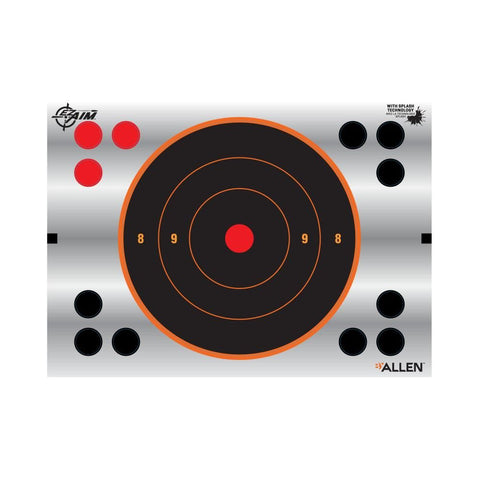 Allen EZ Aim Reflective Adhesive Bullseye Target 5.8in Dia (8 Sheets per Pack) - 15230