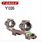 T-Eagle 25/30mm Scope Mount, 22mm Rail with Bubble Level Tan Color - Y035S