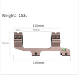 T-Eagle 25/30mm Scope Mount, 22mm Rail with Bubble Level Tan Color - Y035S