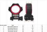 Discovery Optics 2 Pc High Mounts for 25/30/34mm Scope & 22mm Rail - 180203