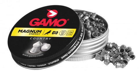 Gamo Magnum Energy  .22 Cal, 15.42 Grains, Pointed, 250ct - Pack of 3 Tins