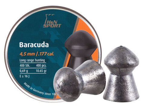 H&N Baracuda .177 Cal, 10.65 Grains, Round Nose, 400ct