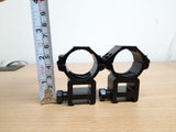 2Pcs High Scope Mount For 30mm Scope and 22mm/Picatinny Rail