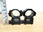 2Pcs High Scope Mount For 25mm Scope and 22mm Picatinny Rail
