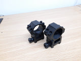 2Pcs High Scope Mount For 25mm Scope and 22mm Picatinny Rail