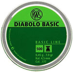RWS Diabolo Basic .177 Cal, 7.0 Grains, Wadcutter, 500ct