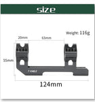 T-Eagle 25mm Scope Mount, 11mm Dovetail Rail with Bubble Level - T5551